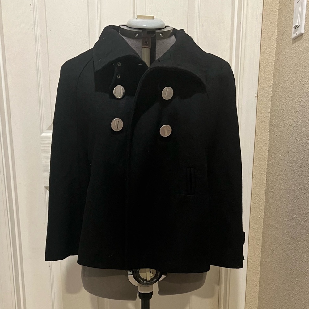 Cape Black Peacoat style Express Medium